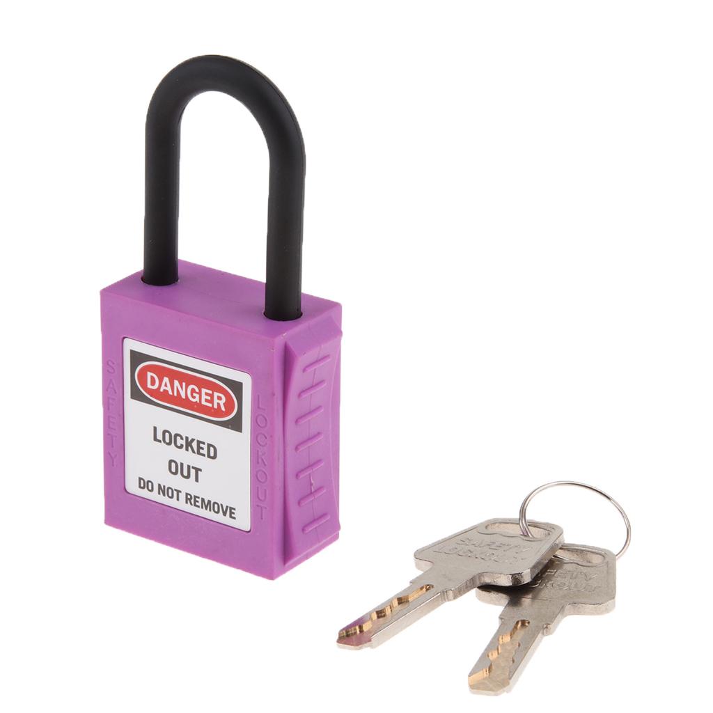 PL38-KD 38 mm PVC Curved Safety Lockout Padlock Purple