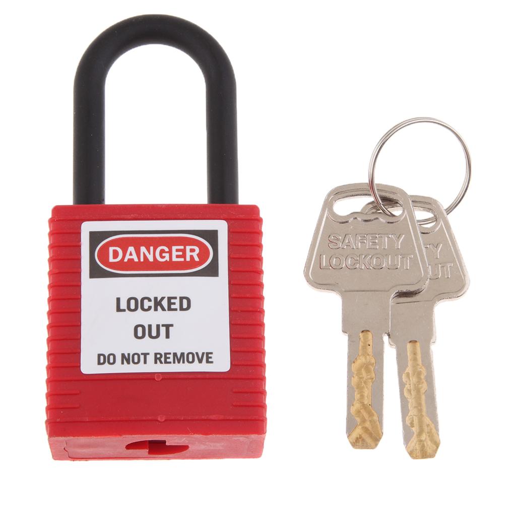 Safety Lockout Padlock Keyed Different 38mm Shackle  Red