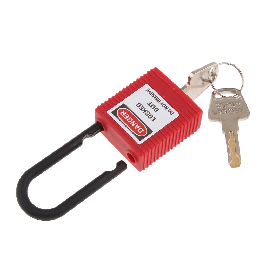 Safety Lockout Padlock Keyed Different 38mm Shackle  Red