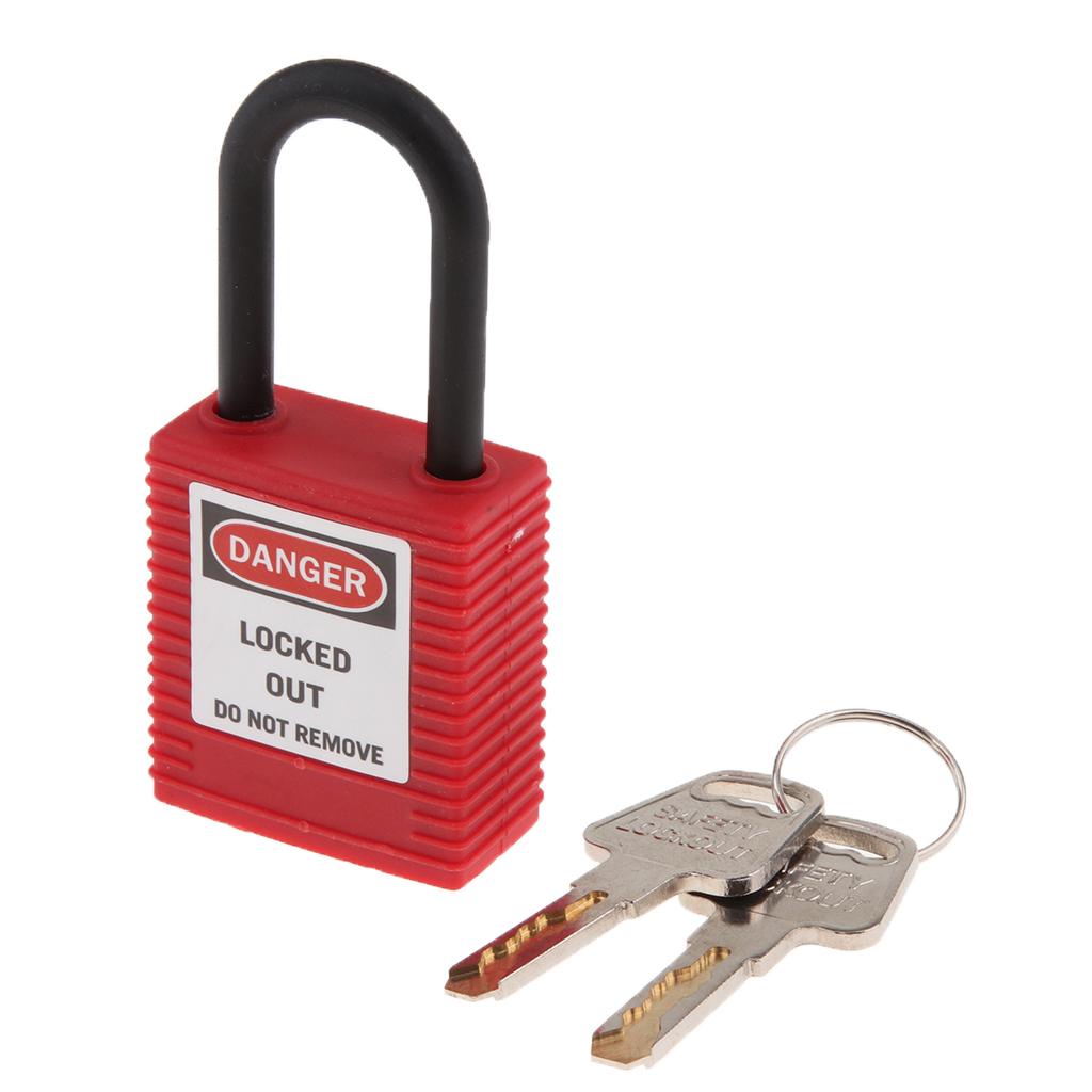 Safety Lockout Padlock Keyed Different 38mm Shackle  Red