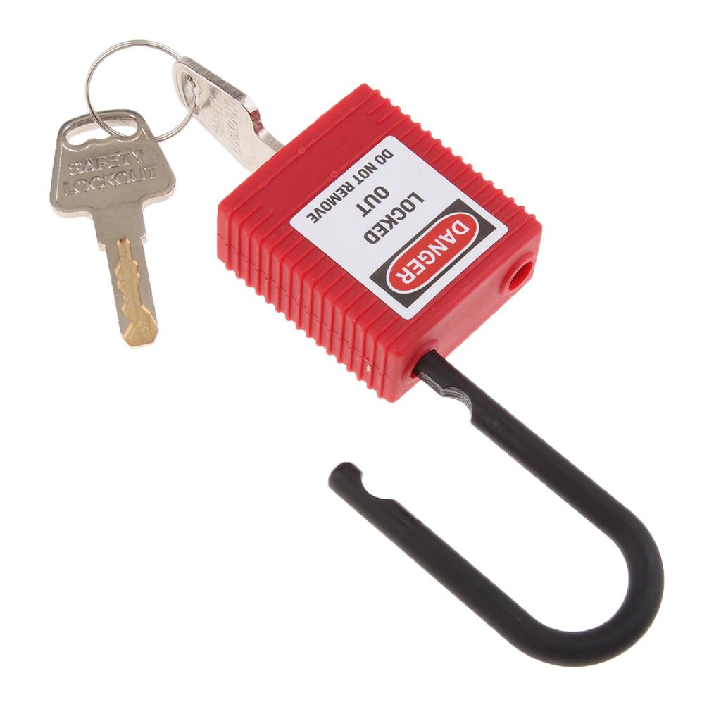 Safety Lockout Padlock Keyed Different 38mm Shackle  Red