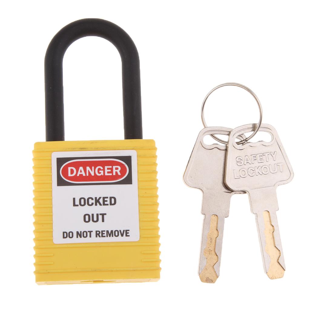 Safety Lockout Padlock Keyed Different 38mm Shackle  Yellow