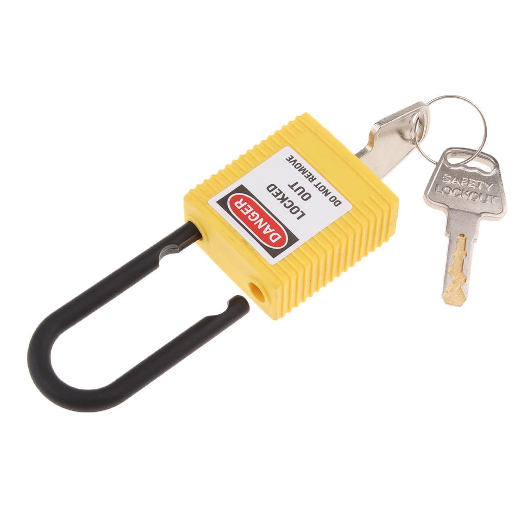 Safety Lockout Padlock Keyed Different 38mm Shackle  Yellow