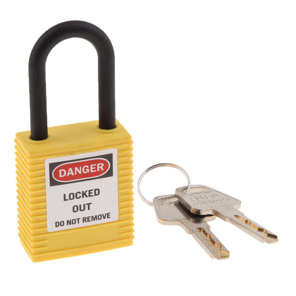 Safety Lockout Padlock Keyed Different 38mm Shackle  Yellow