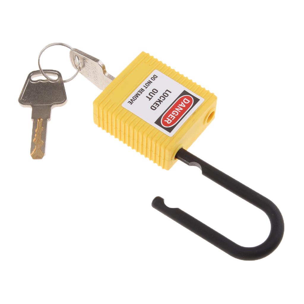 Safety Lockout Padlock Keyed Different 38mm Shackle  Yellow