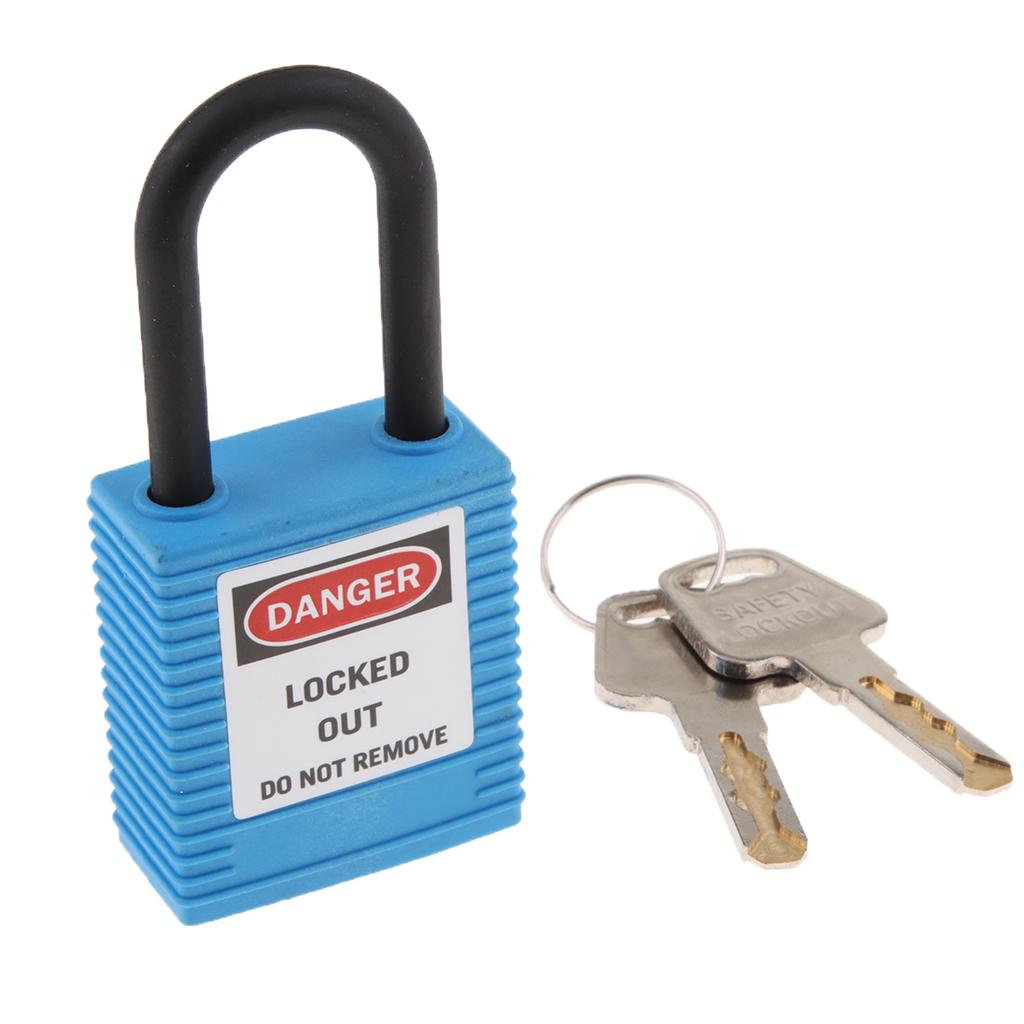 Safety Lockout Padlock Keyed Different 38mm Shackle  Blue