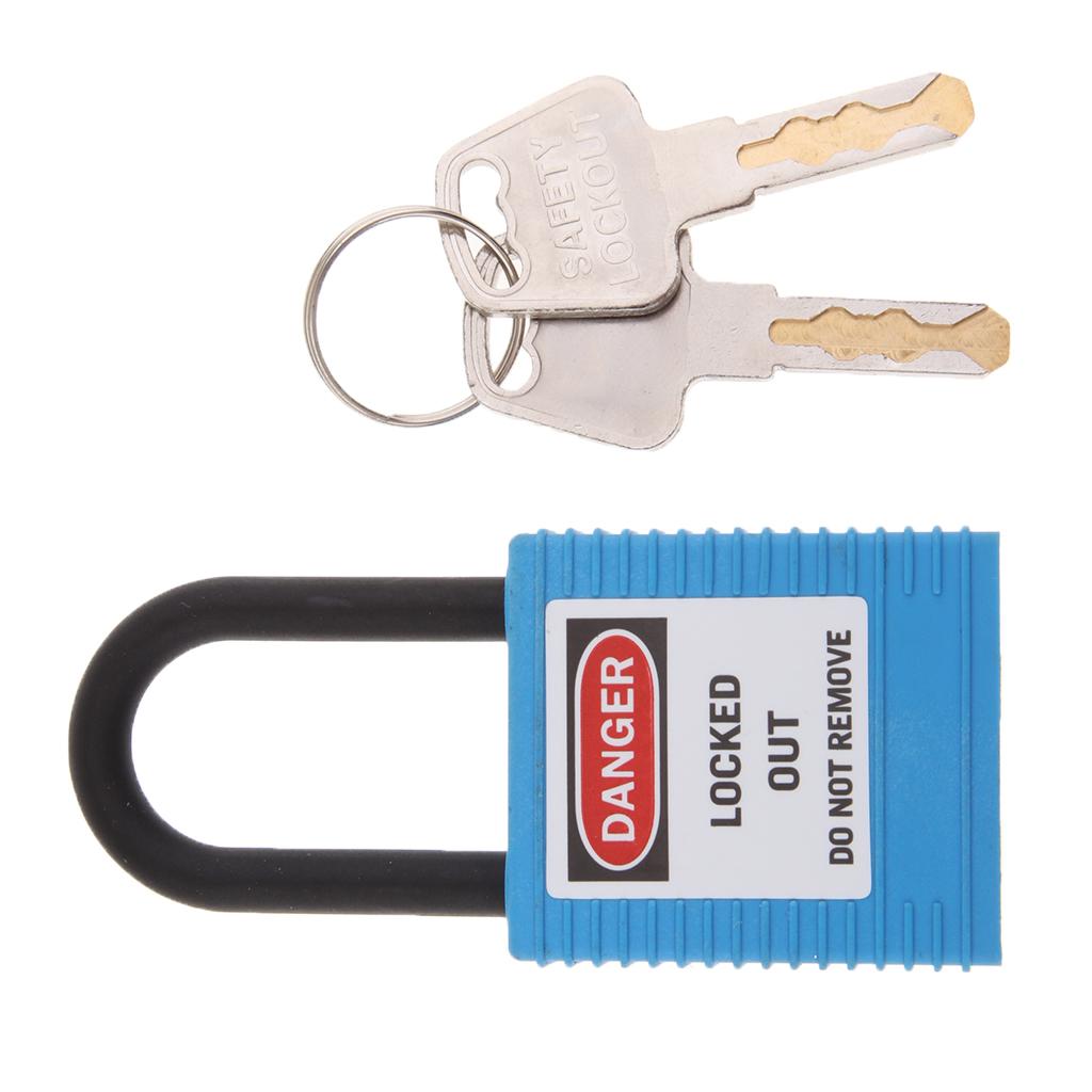 Safety Lockout Padlock Keyed Different 38mm Shackle  Blue