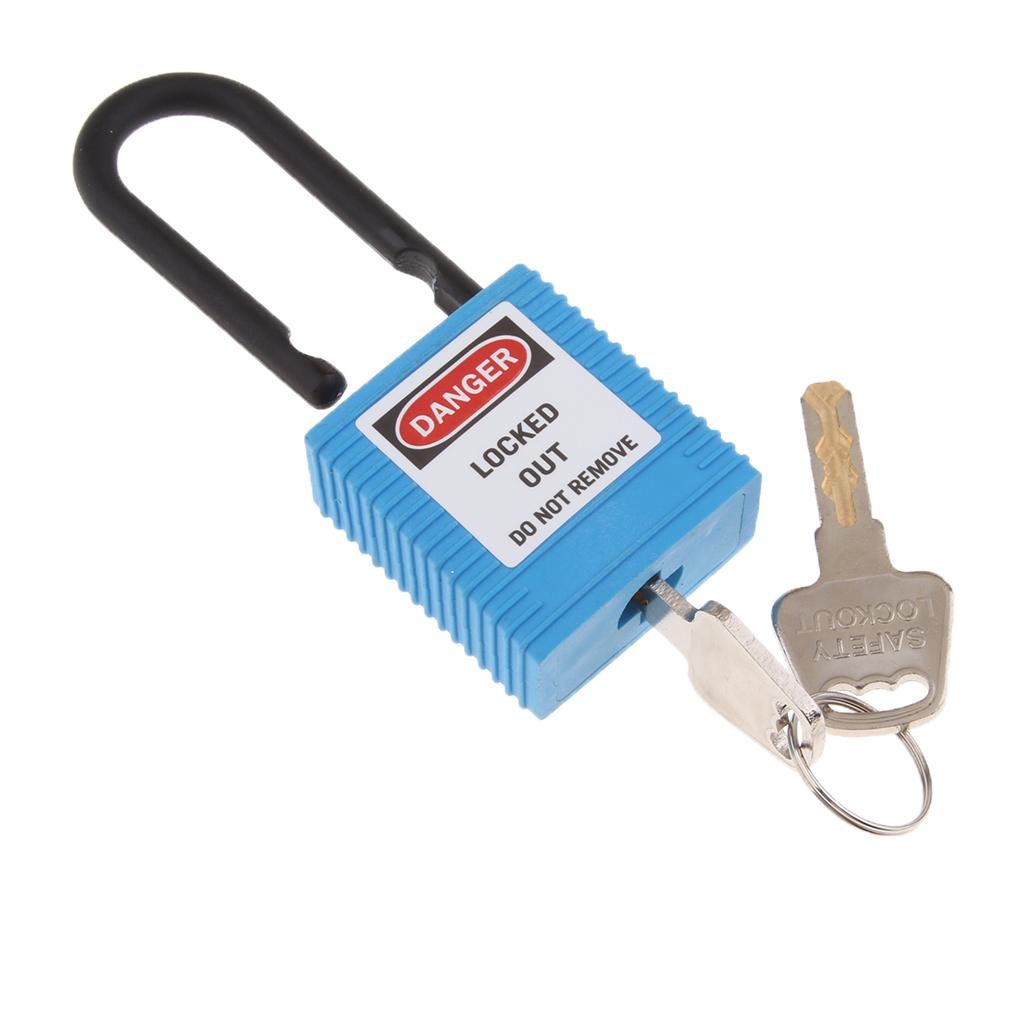 Safety Lockout Padlock Keyed Different 38mm Shackle  Blue