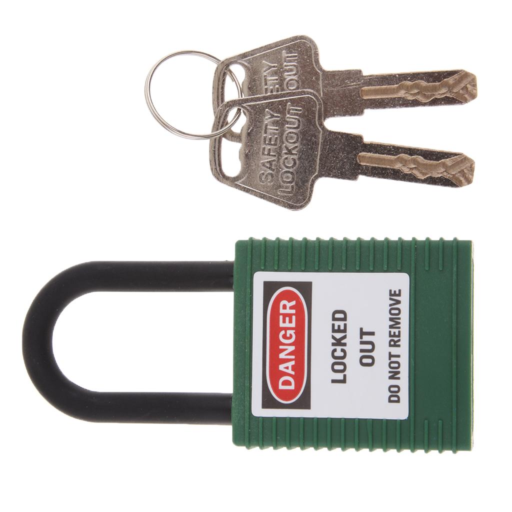 Safety Lockout Padlock Keyed Different 38mm Shackle  Green