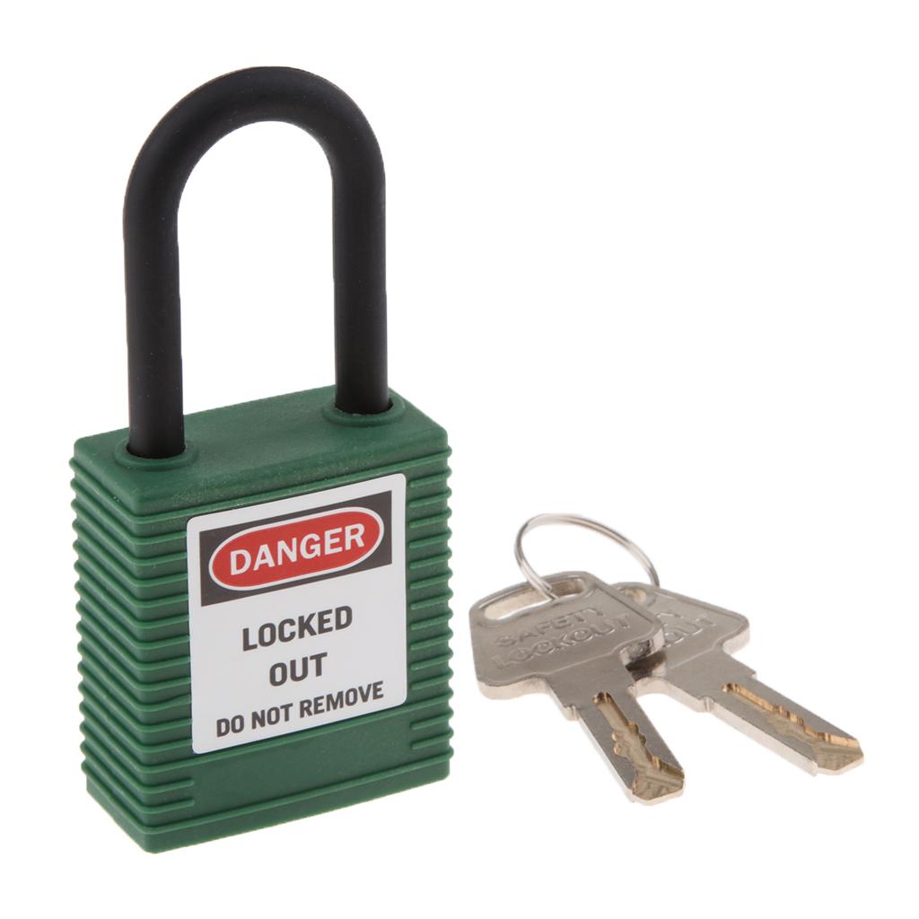 Safety Lockout Padlock Keyed Different 38mm Shackle  Green