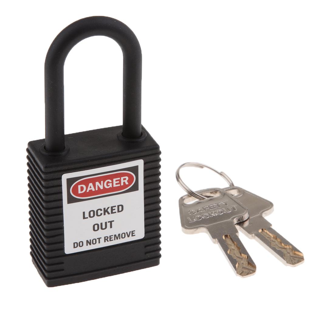 Safety Lockout Padlock Keyed Different 38mm Shackle  Black