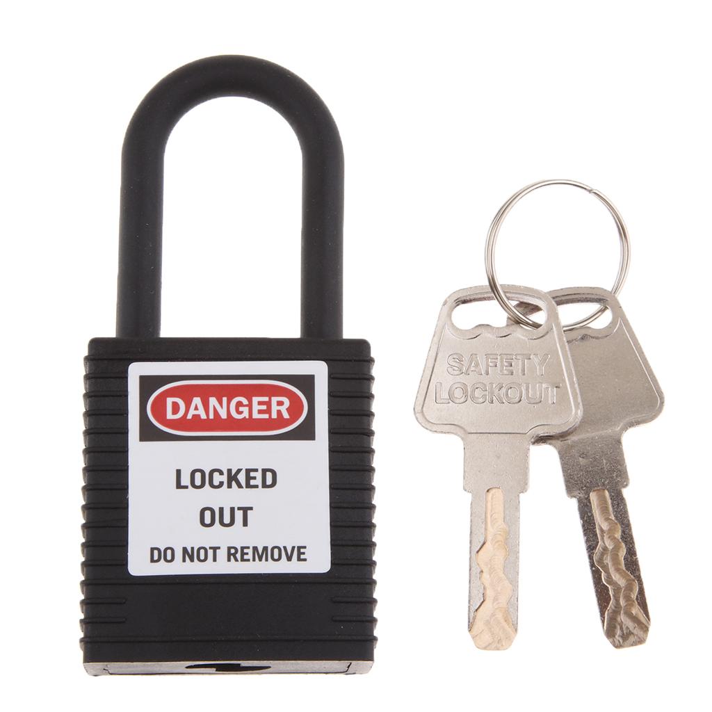 Safety Lockout Padlock Keyed Different 38mm Shackle  Black