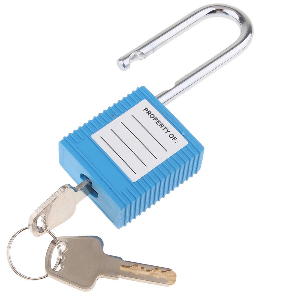 Safety Security Lockout Padlock Keyed Different, 1-1/2 Inch Shackle Blue