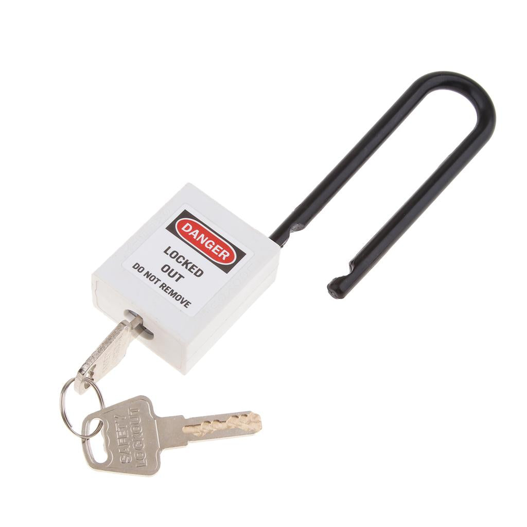 Safety Security Lockout Padlock Keyed Different, 3 Inch Shackle White