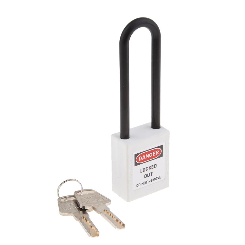 Safety Security Lockout Padlock Keyed Different, 3 Inch Shackle White