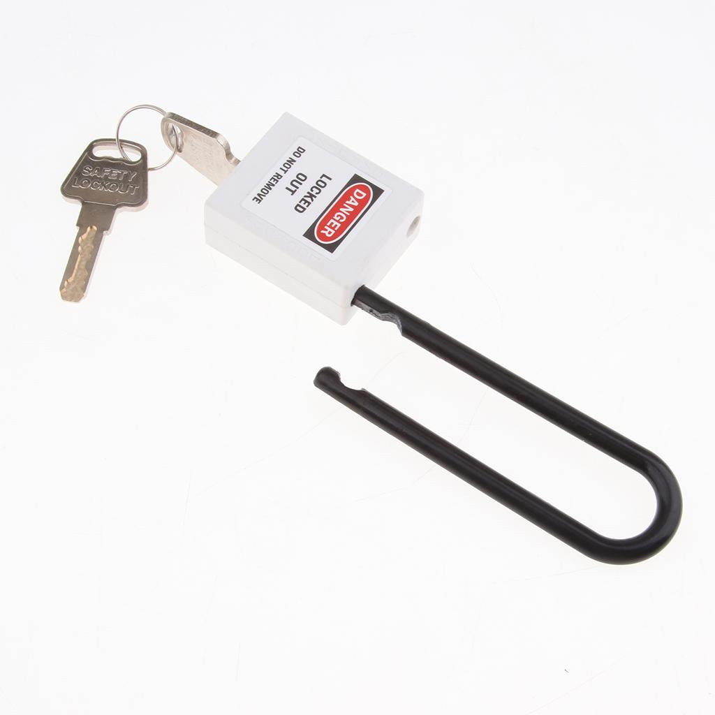 Safety Security Lockout Padlock Keyed Different, 3 Inch Shackle White