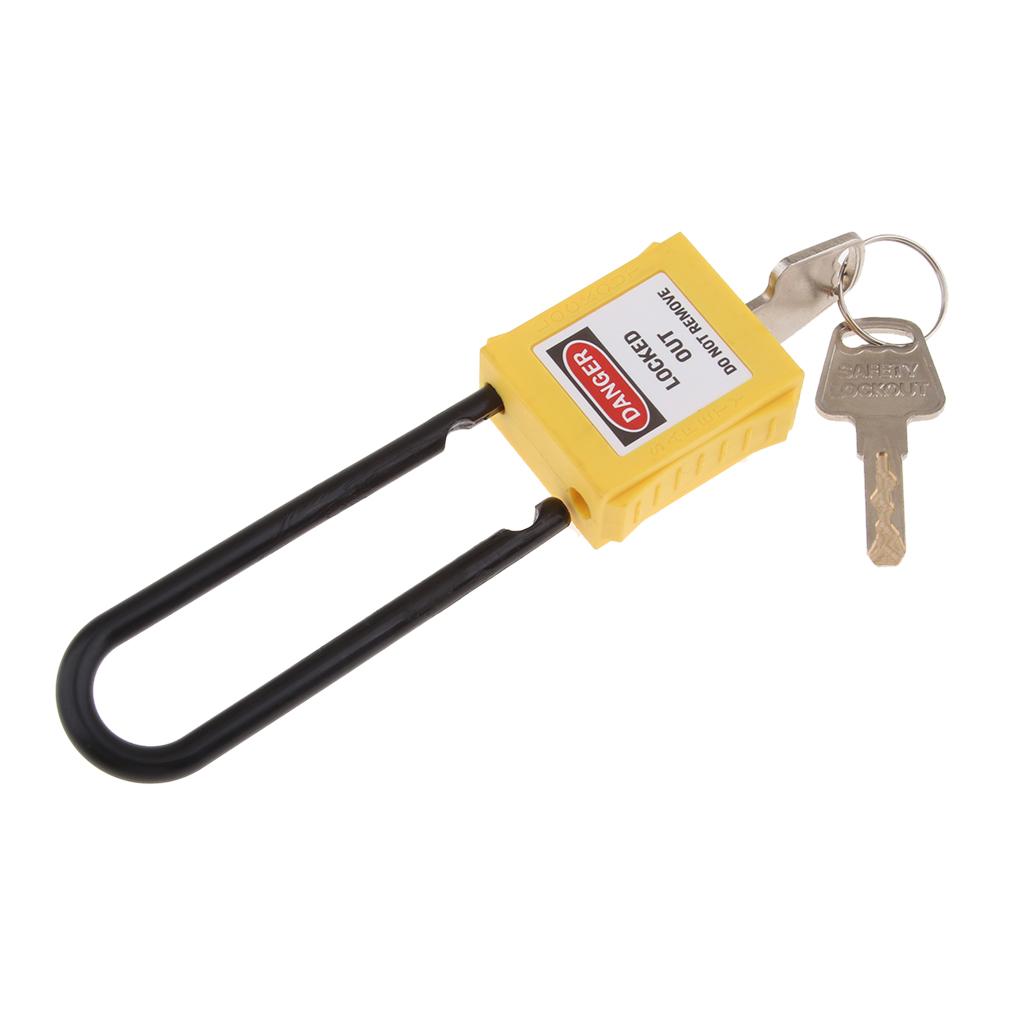 Safety Security Lockout Padlock Keyed Different, 3 Inch Shackle Yellow