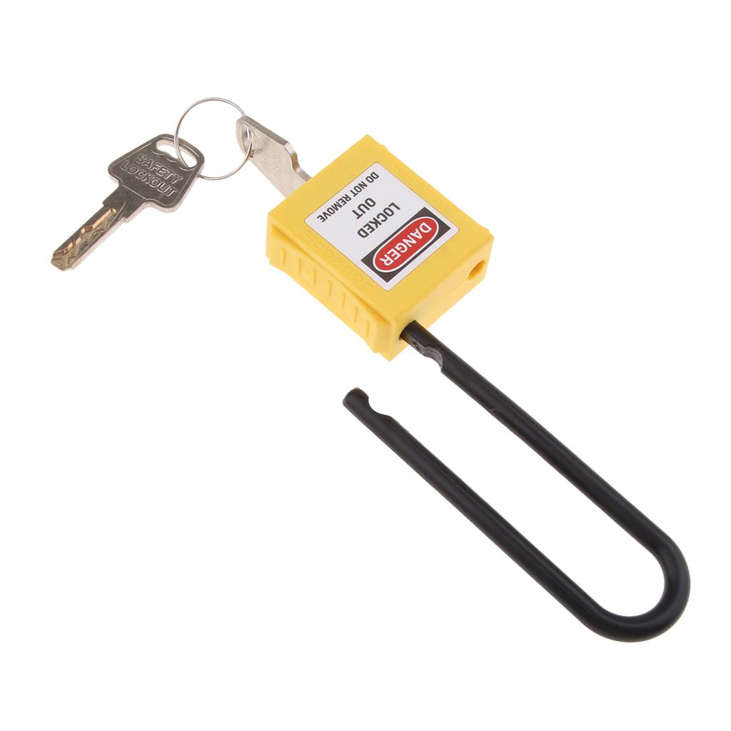 Safety Security Lockout Padlock Keyed Different, 3 Inch Shackle Yellow