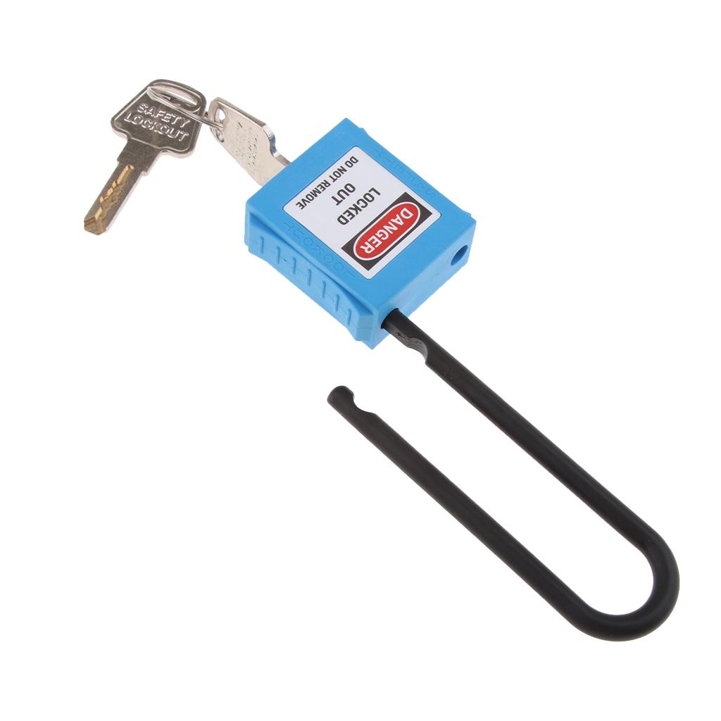 Insulative Safety Security Lockout Padlock Keyed Different, 3 Inch Shackle Blue