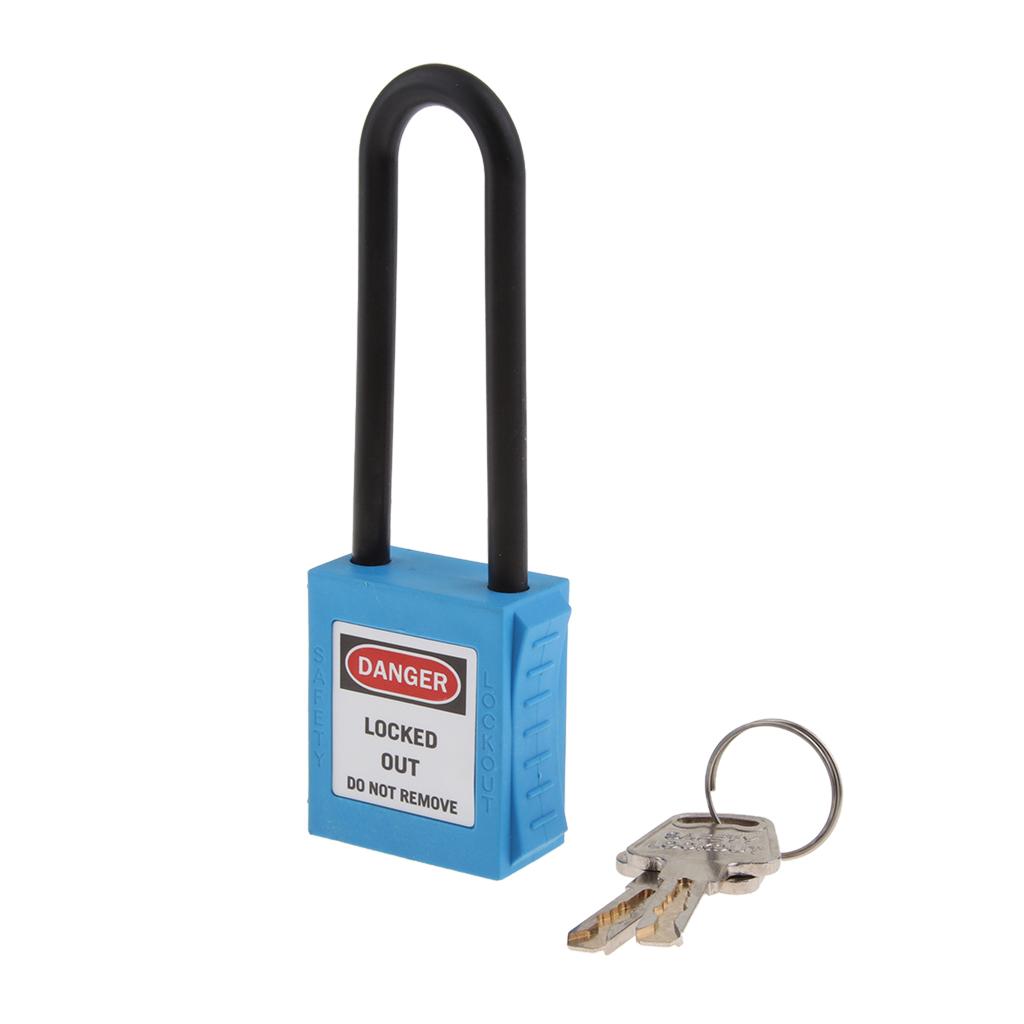 Insulative Safety Security Lockout Padlock Keyed Different, 3 Inch Shackle Blue