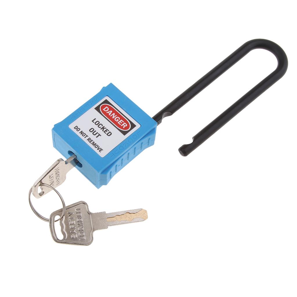 Insulative Safety Security Lockout Padlock Keyed Different, 3 Inch Shackle Blue