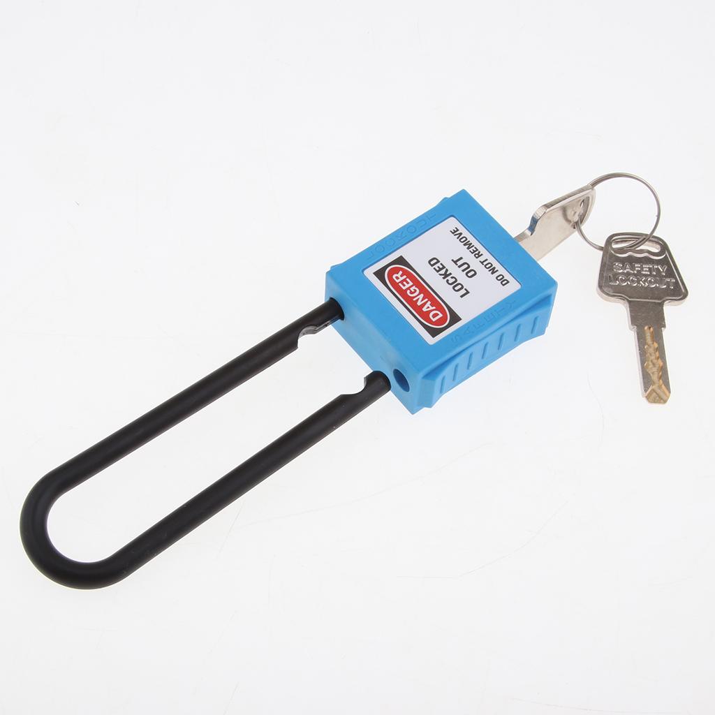 Insulative Safety Security Lockout Padlock Keyed Different, 3 Inch Shackle Blue