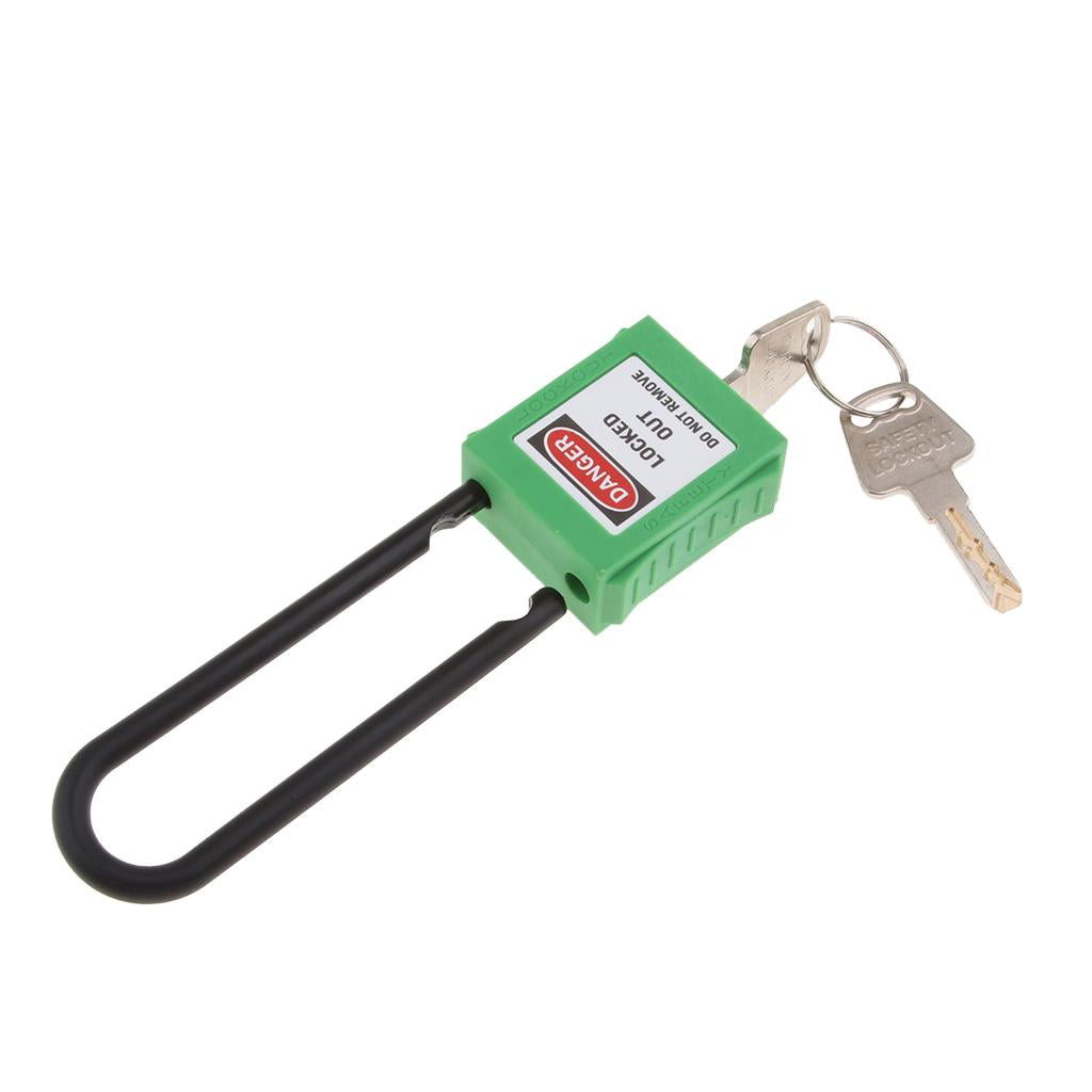 Insulative Safety Security Lockout Padlock Keyed Different, 3 Inch Shackle Green