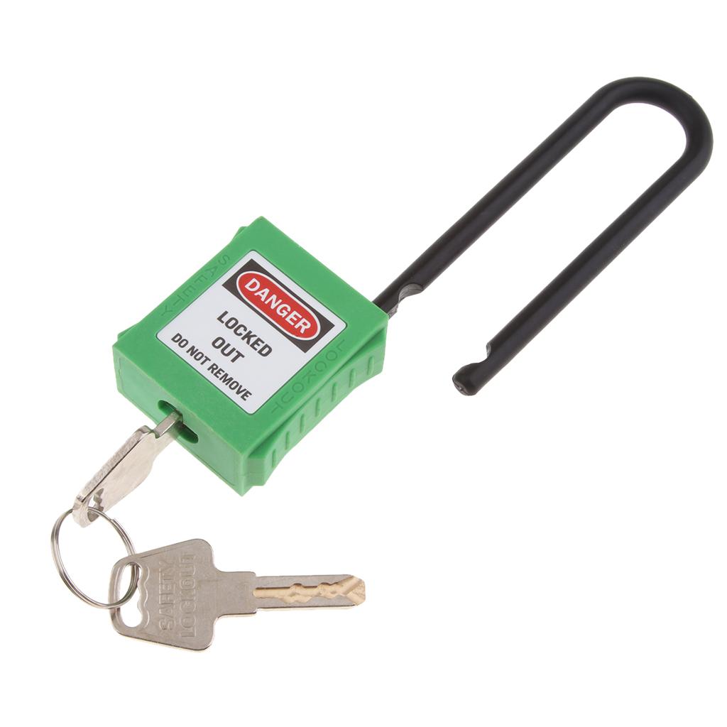 Insulative Safety Security Lockout Padlock Keyed Different, 3 Inch Shackle Green