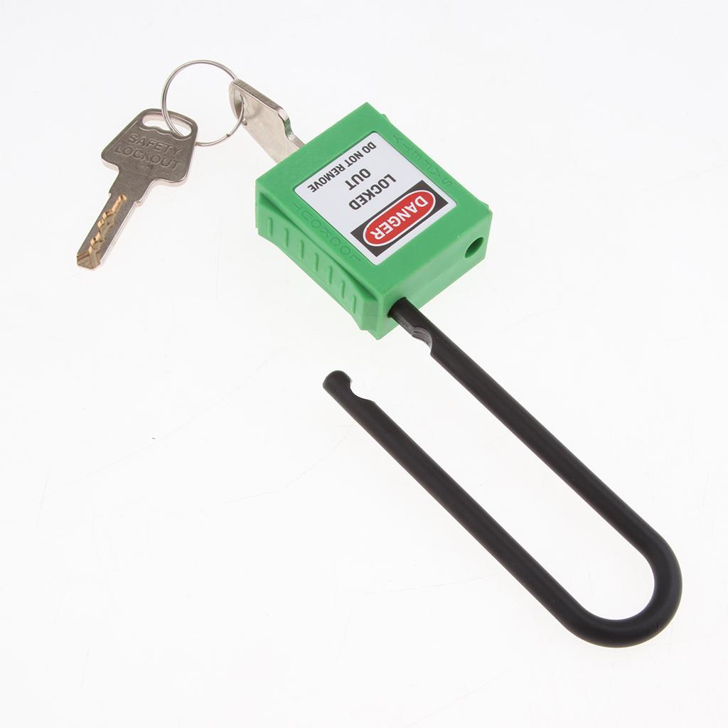 Insulative Safety Security Lockout Padlock Keyed Different, 3 Inch Shackle Green