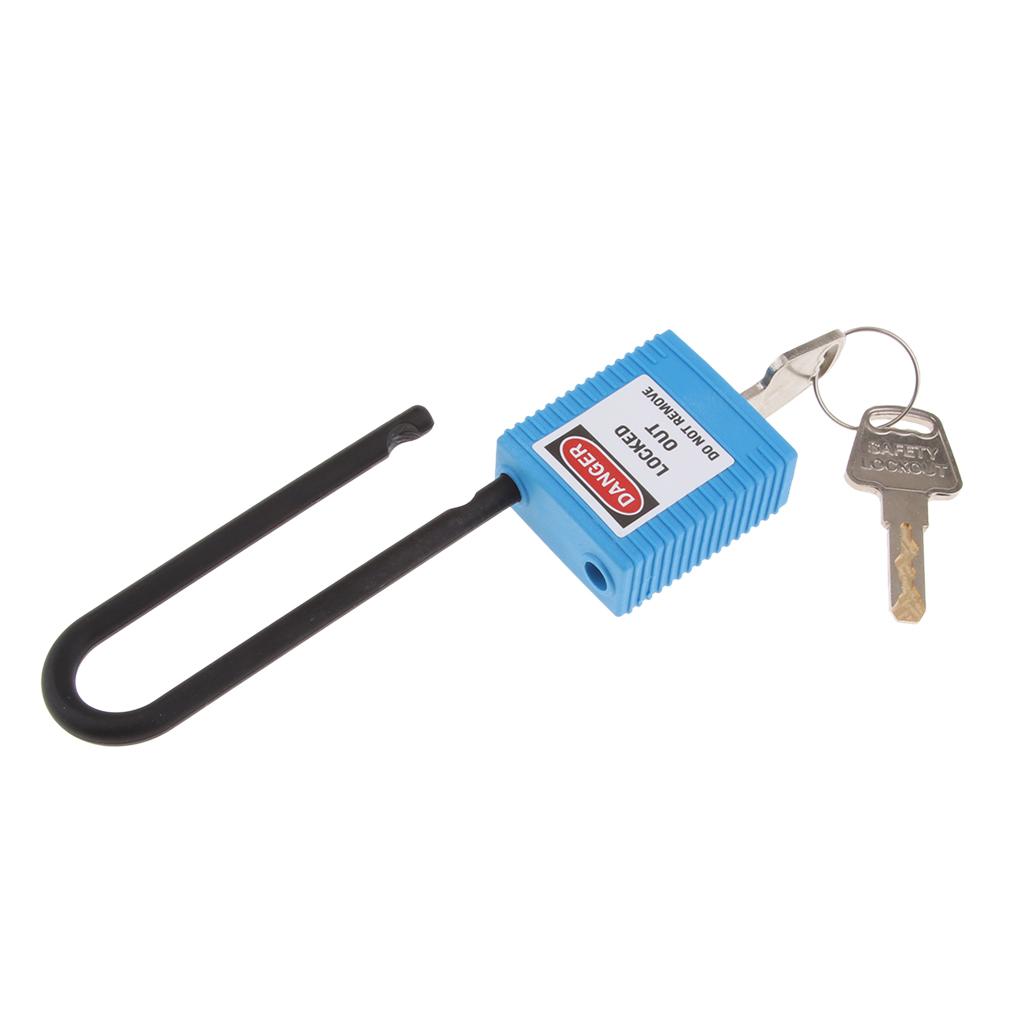 Safety Lockout Padlock Keyed Different Outdoor Security 76mm Nylon Blue