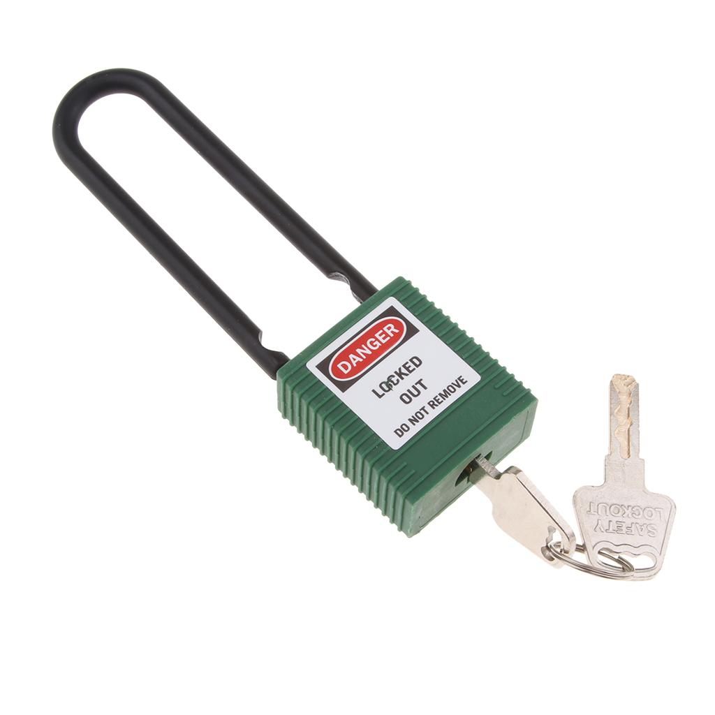 Safety Lockout Padlock Keyed Different Outdoor Security 76mm Nylon Green