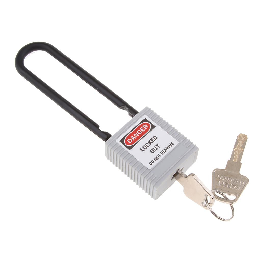 Safety Lockout Padlock Keyed Different Outdoor Security 76mm Nylon White