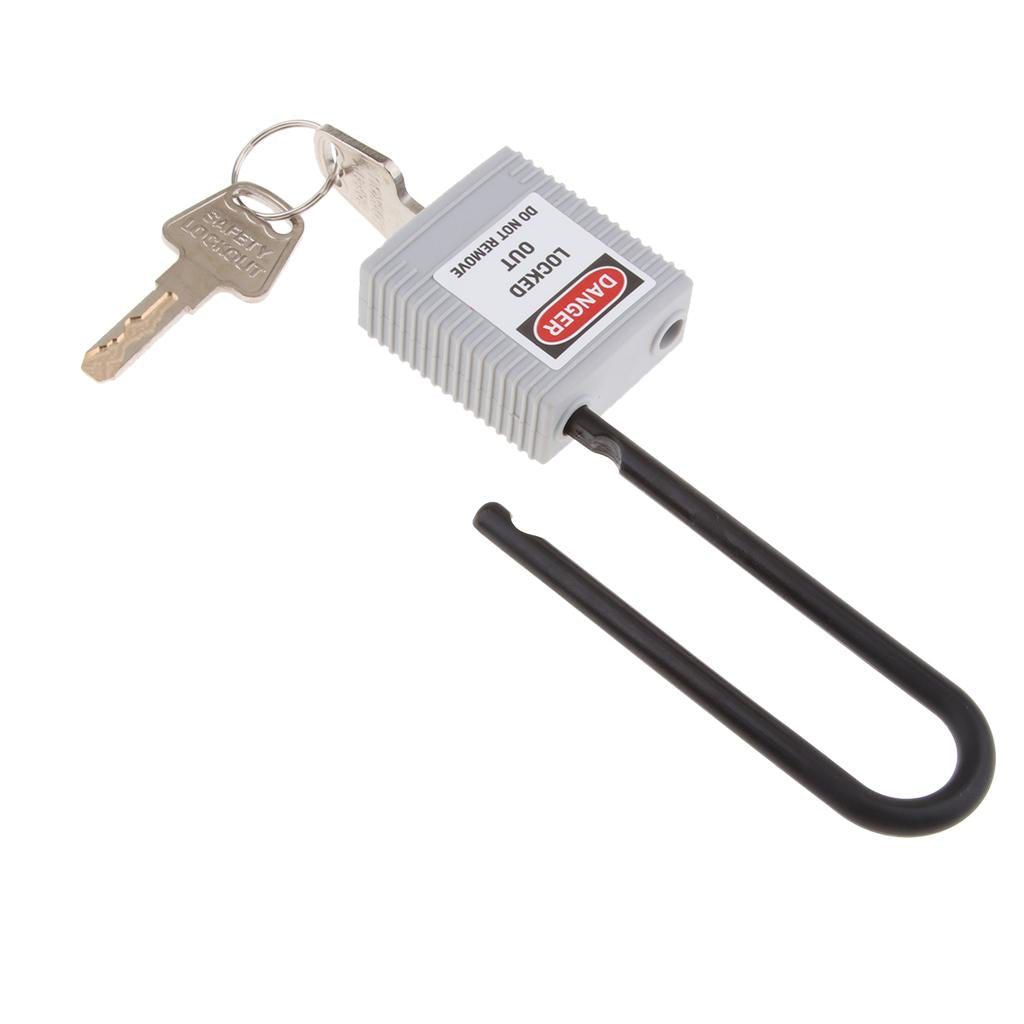 Safety Lockout Padlock Keyed Different Outdoor Security 76mm Nylon White