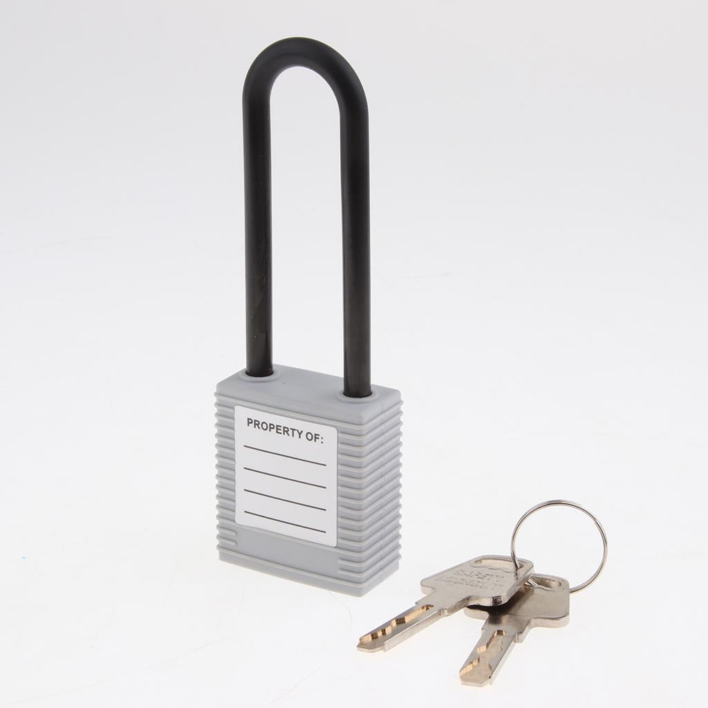 Safety Lockout Padlock Keyed Different Outdoor Security 76mm Nylon White