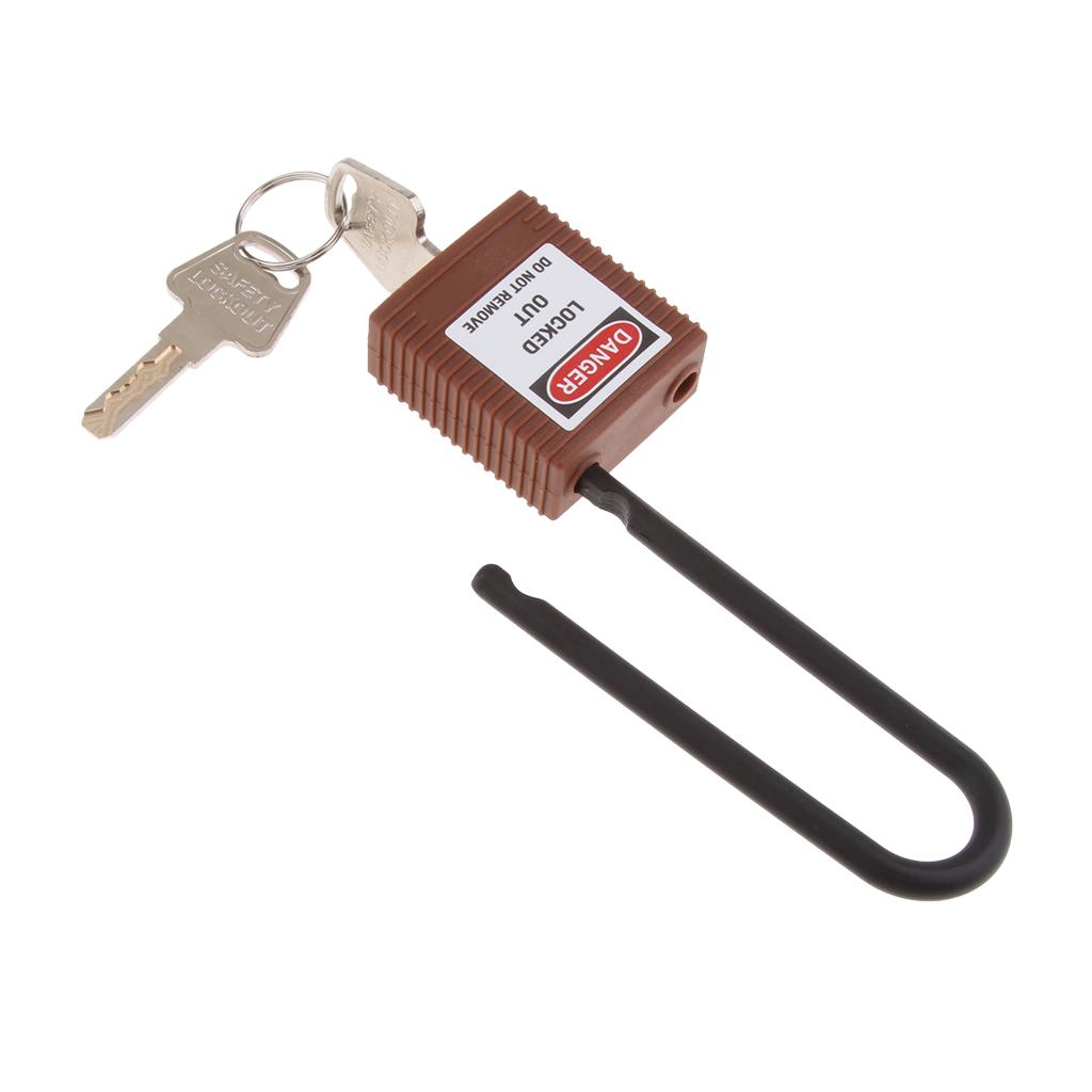 Safety Lockout Padlock Keyed Different Outdoor Security 76mm Nylon Orange