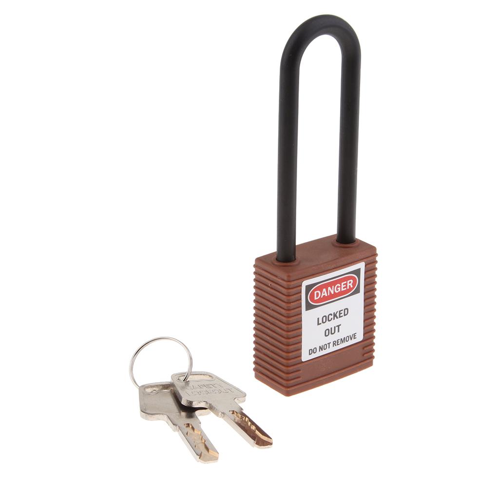 Safety Lockout Padlock Keyed Different Outdoor Security 76mm Nylon Orange