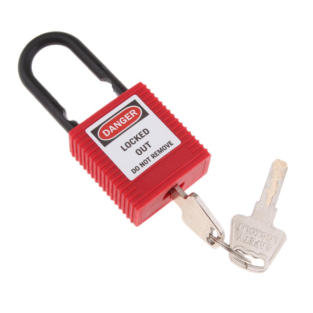 Safety Lockout Padlock Safety Lock Keyed Different Outdoor Security Red