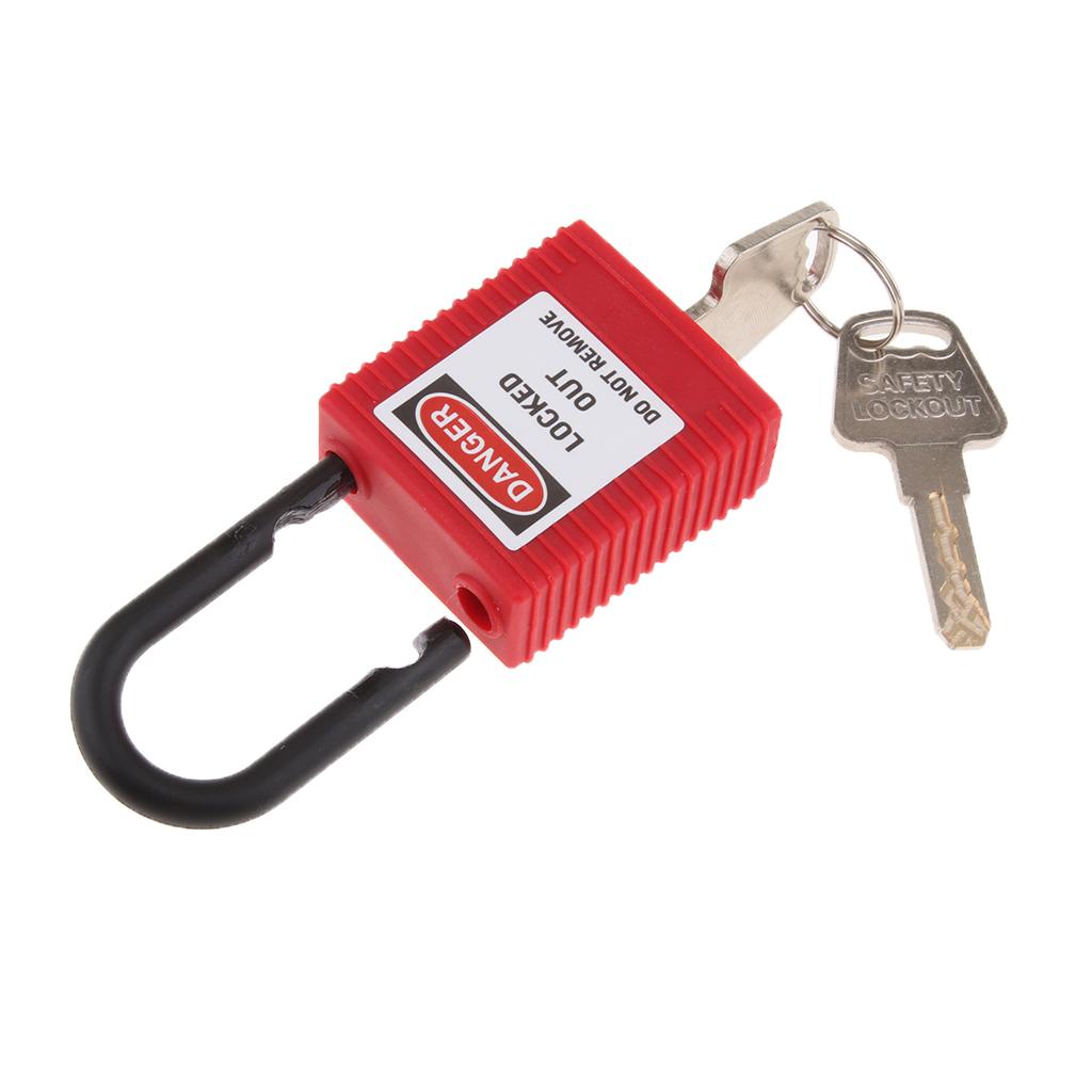 Safety Lockout Padlock Safety Lock Keyed Different Outdoor Security Red