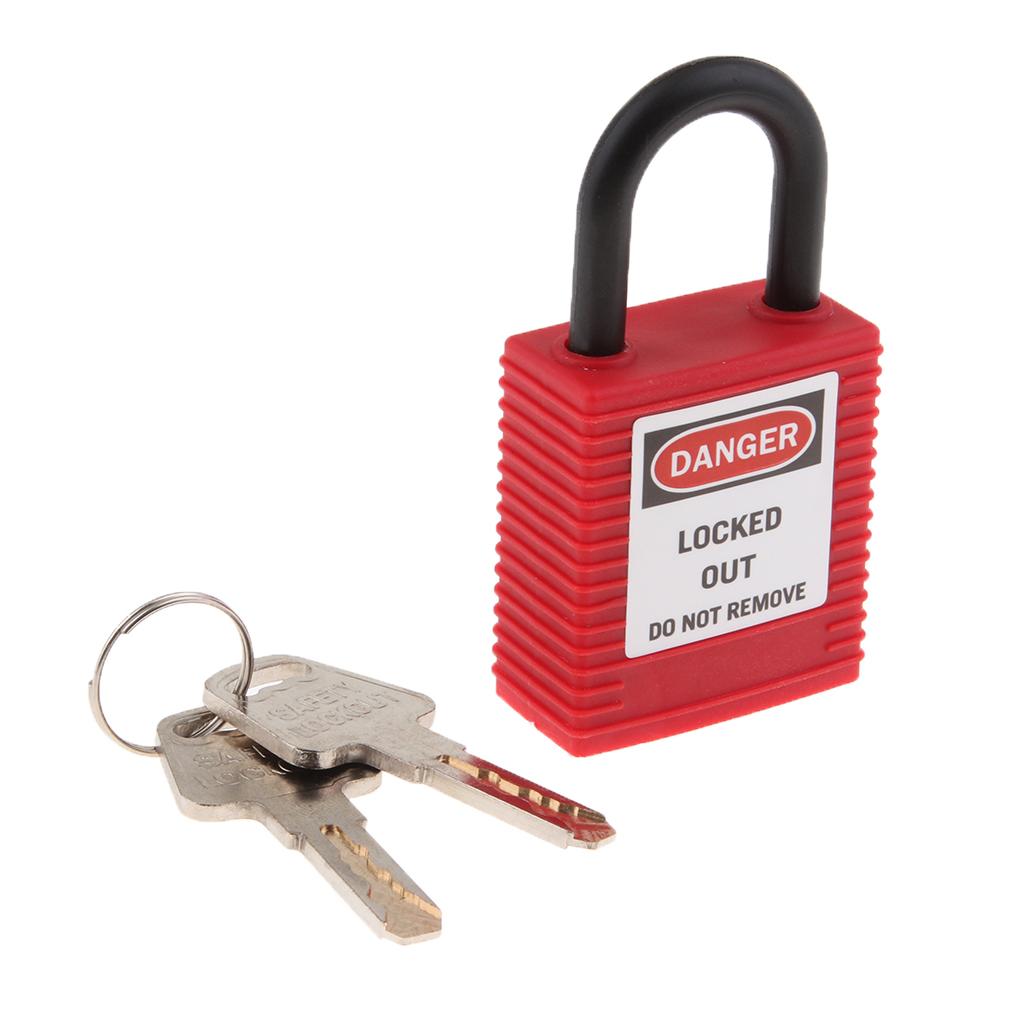 Safety Lockout Padlock Safety Lock Keyed Different Outdoor Security Red