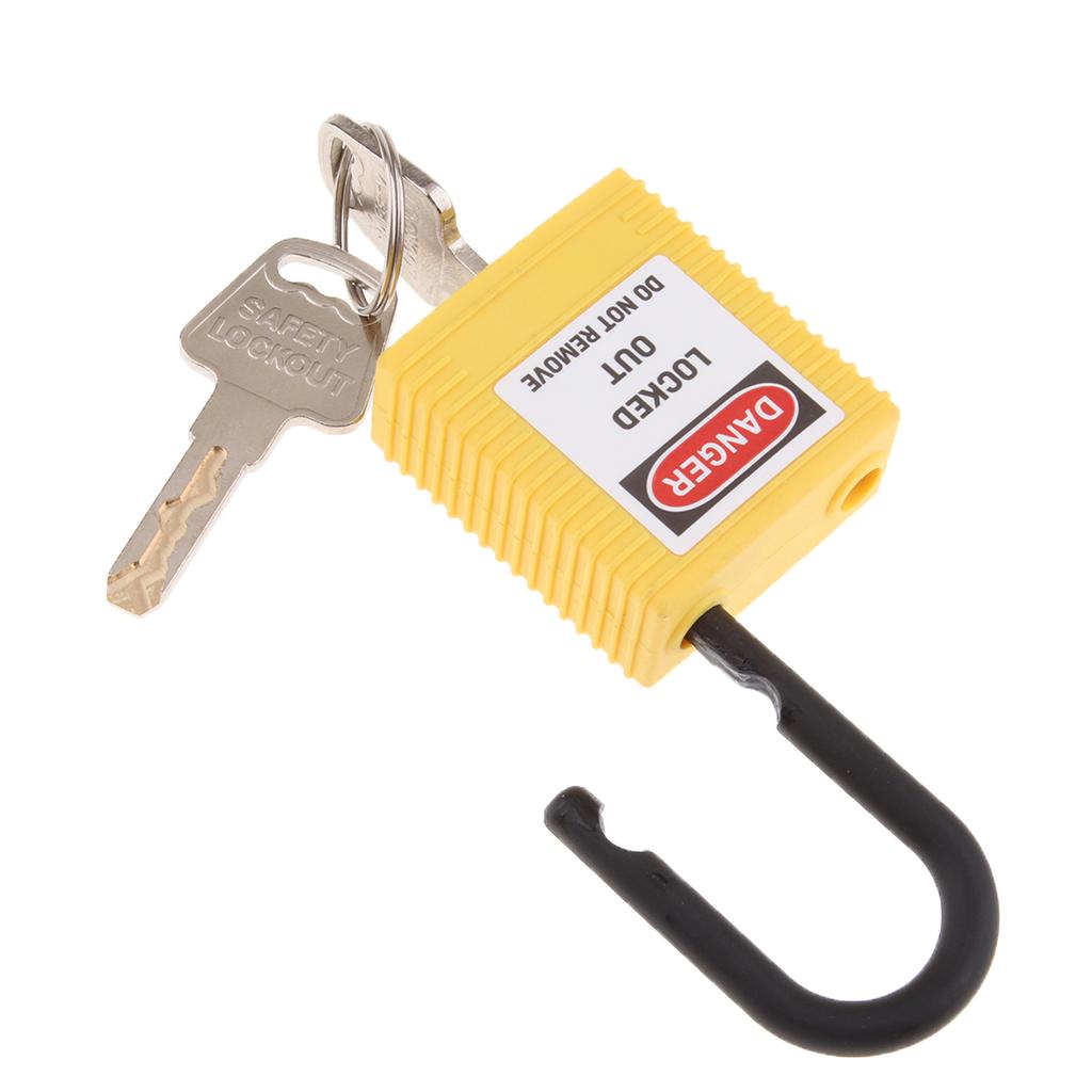 Safety Lockout Padlock Safety Lock Keyed Different Outdoor Security Yellow