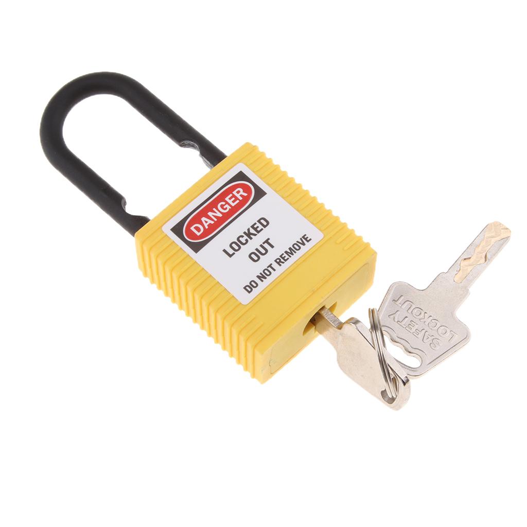 Safety Lockout Padlock Safety Lock Keyed Different Outdoor Security Yellow