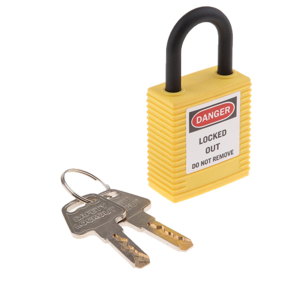 Safety Lockout Padlock Safety Lock Keyed Different Outdoor Security Yellow