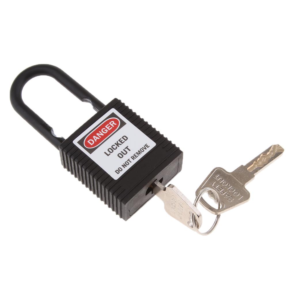 Safety Lockout Padlock Safety Lock Keyed Different Outdoor Security Black