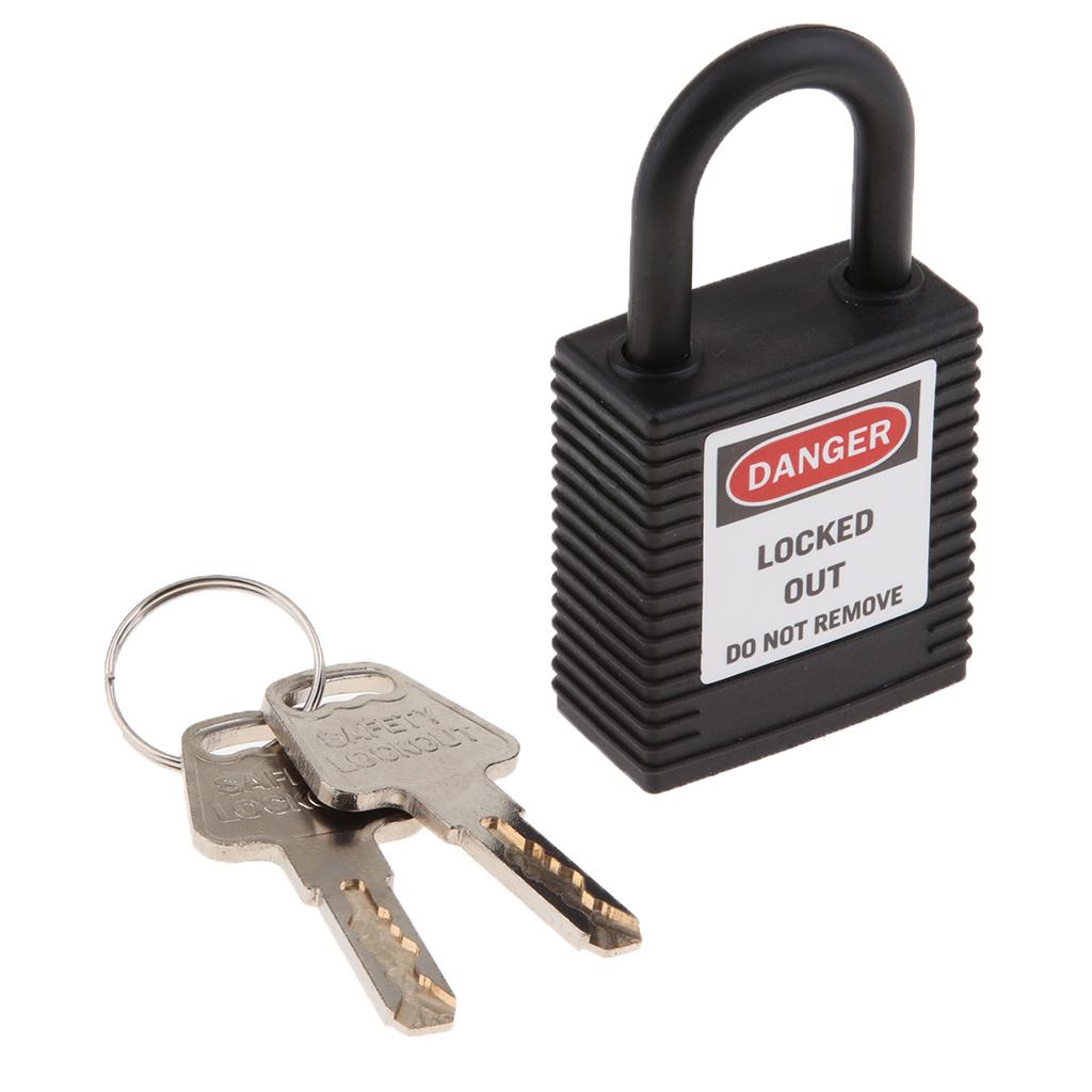 Safety Lockout Padlock Safety Lock Keyed Different Outdoor Security Black