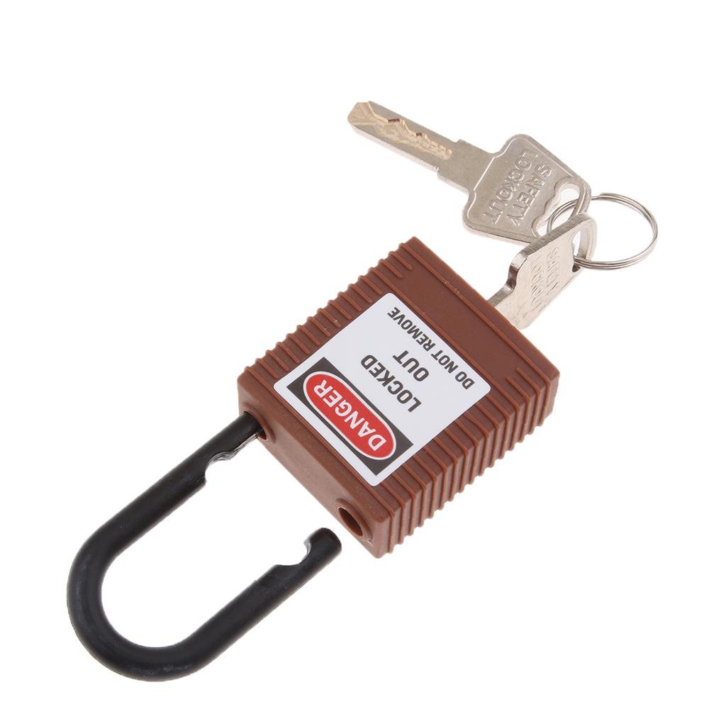 Safety Lockout Padlock Safety Lock Keyed Different Outdoor Security Brown