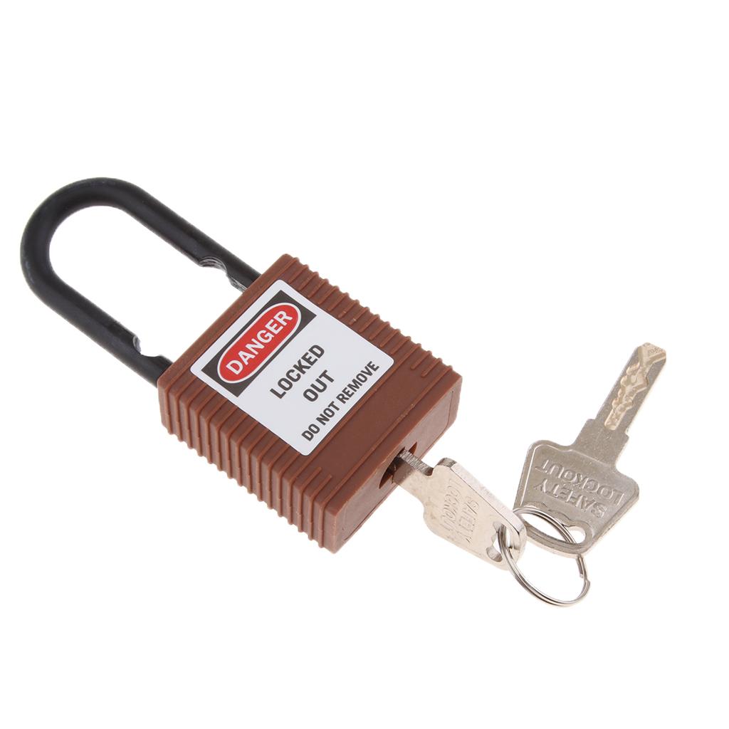 Safety Lockout Padlock Safety Lock Keyed Different Outdoor Security Brown