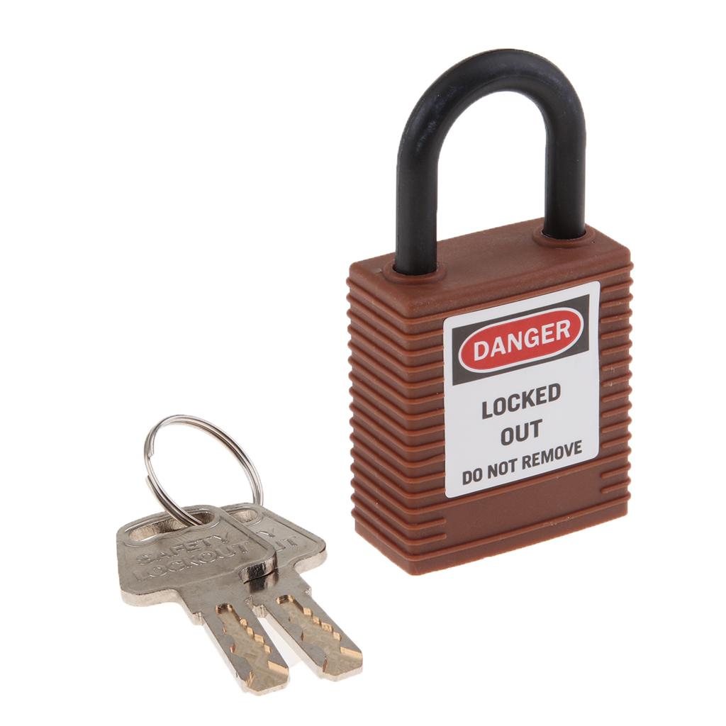 Safety Lockout Padlock Safety Lock Keyed Different Outdoor Security Brown