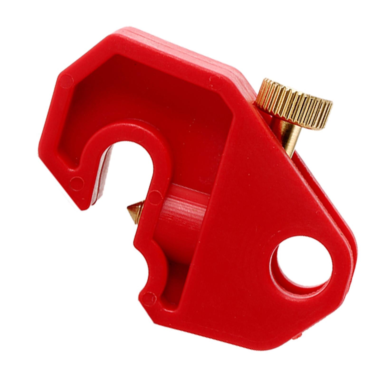 Universal 10mm Circuit Breaker Lockout Red with Twisted Screw