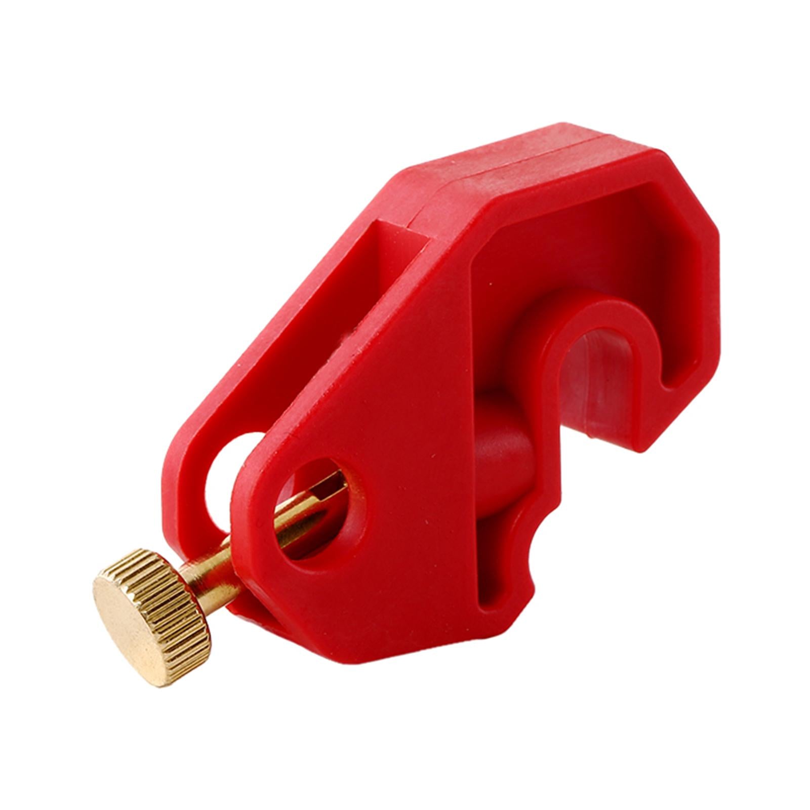 Universal 10mm Circuit Breaker Lockout Red with Twisted Screw