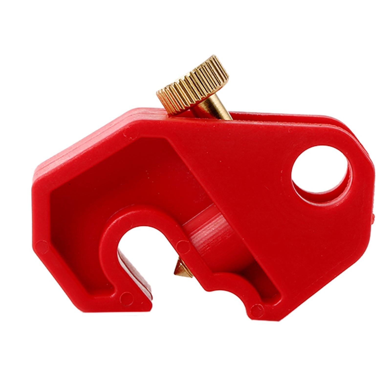 Universal 10mm Circuit Breaker Lockout Red with Twisted Screw